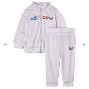 Light gray Logo tracksuit by adidas Originals.